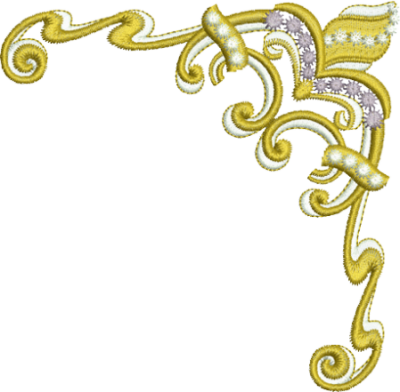 Yellow Gold Embroidery Png PNG Images
