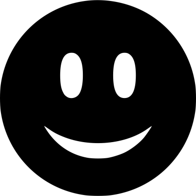 Smiley Happy Black Emoji Emoticons Icon PNG Transparent Background ...