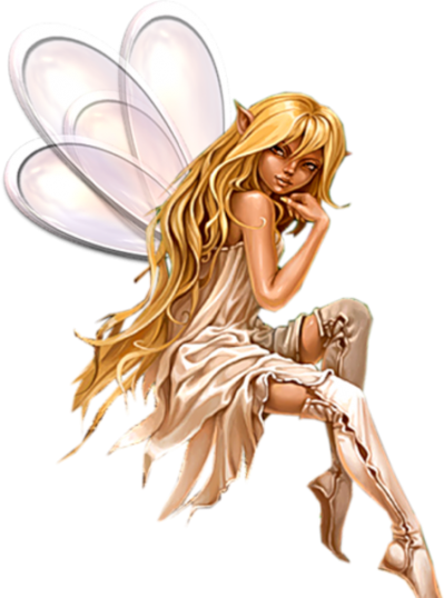 Fantasy Fairy Blonde Sitting Png Images PNG Images