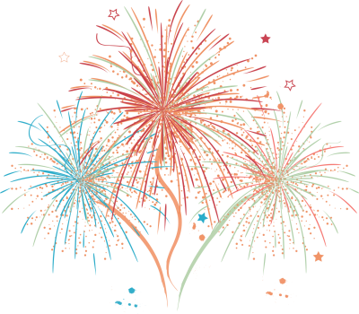  Tricolor Fireworks PNG Drawing PNG Images