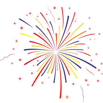  Straight Lined PNG Yellow-blue-red Fireworks PNG Images