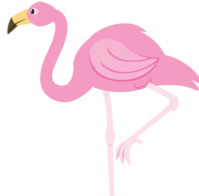 Pink Flamingo Png With One Foot in Air PNG Images
