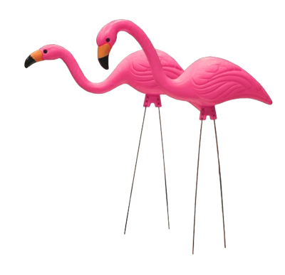 Two Pink Flamingos With Stick Feet Transparent Background PNG Images