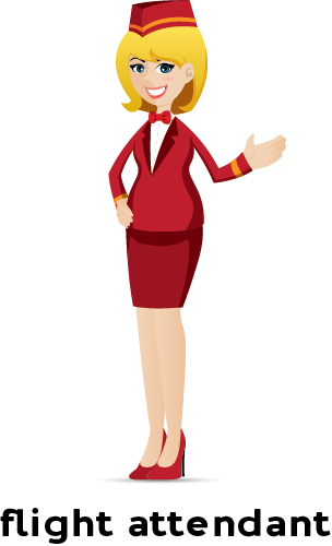 Learn English Flight Attendant Png PNG Images