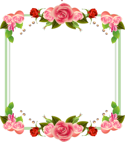 Frame With Roses, Floral Png Free PNG Images