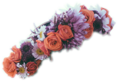 Real Old Pink Purple Flower Crown Png PNG Images