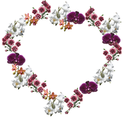 Flower Frame Heart Png PNG Images