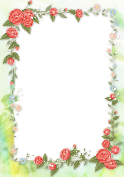 Floral Patterned Picture Frame Leaf Frame Edges PNG Images