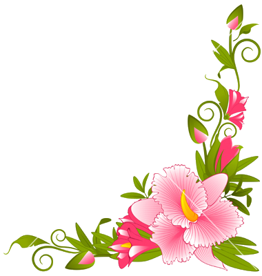 Flower Vector Png Flower Border Vector Pictures PNG Images