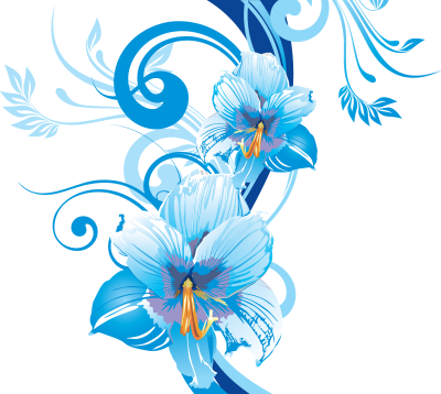 Blue Flower Vectors Various Desings Pictures PNG Images