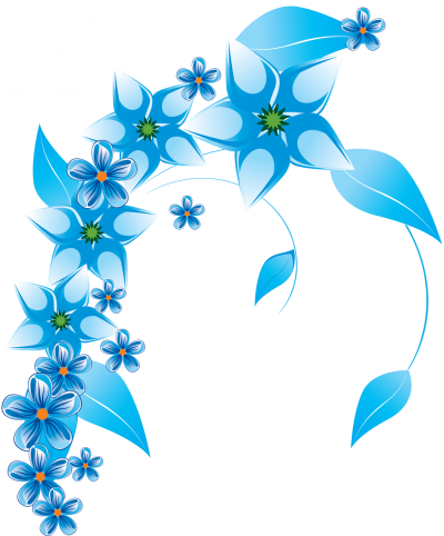Blue Flower Vectors Various Images PNG Images