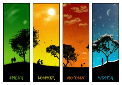 Rain, Snow, Sun, Seasons, Of, The, Year,trees, Colors Png PNG Images