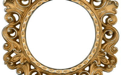 Round Gold Mirror Frame Png Free PNG Images