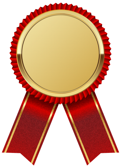 Gold Medal With Red Ribbon Png Clipart Image PNG Images