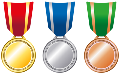 Transparent Gold Silver Bronze Medals Png Pic PNG Images