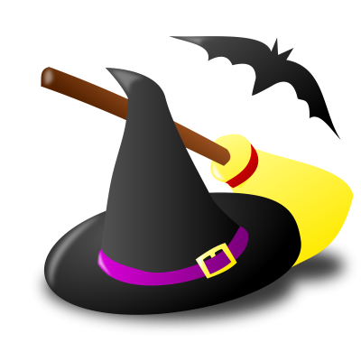 Bat, Pumpkin, Witch, Broom, Hat, Halloween Icon Png PNG Images