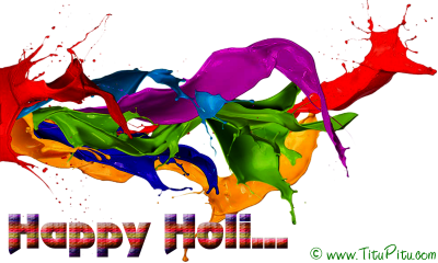 Paint Happy Holi Text Png PNG Images