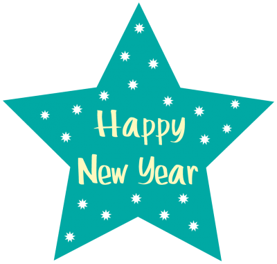 Blue Happy New Year Clip Art For New Year 2017 Png PNG Images