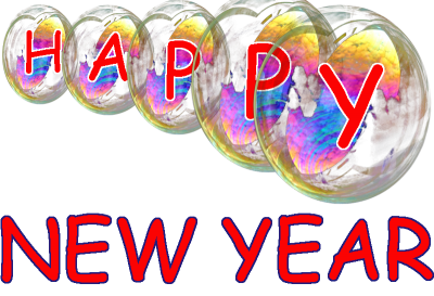 Happy New Year Transparent Bubbles Png PNG Images