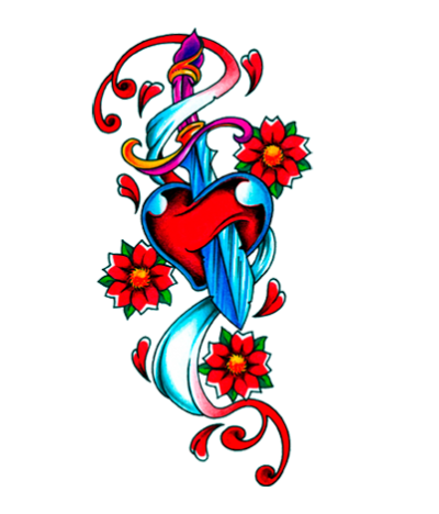 Transparent Heart Tattoos PNG Images