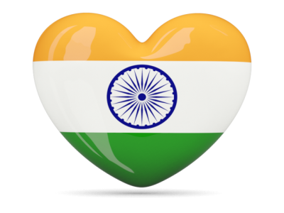 Heart Icon Illustration Of Flag Of India PNG Images