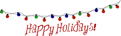 Happy Holidays Lights Clip Art PNG Images