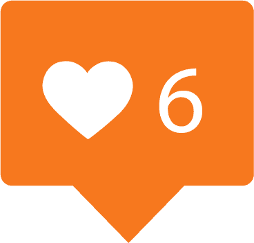Orange Instagram Like Heart Clipart PNG Photos PNG Images
