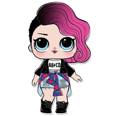 Cool Lol With Black Pink Hair Transparent Free PNG Images