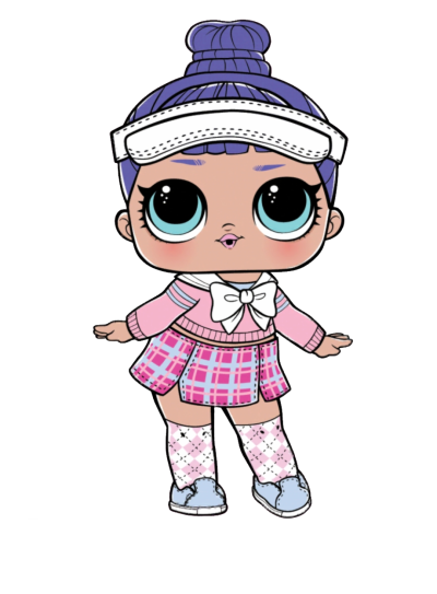 Lovely Lol Doll With Purple Hair Png Free PNG Images