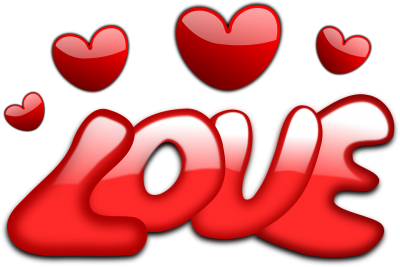 Love Text With Hearts Valentine Free Vector Graphic PNG Images