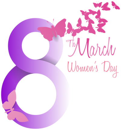 Beautiful March 8 Womens Day With Butterfly Png PNG Images