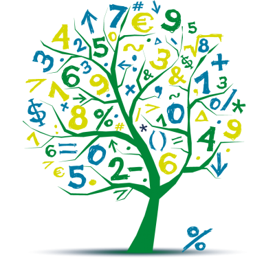 Yellow And Green Number Tree Math Clipart Free Download PNG Images