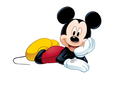 Reclining Mickey Mouse Background Wallpaper PNG Images