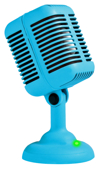 Blue Podcast Microphone Free Png PNG Images