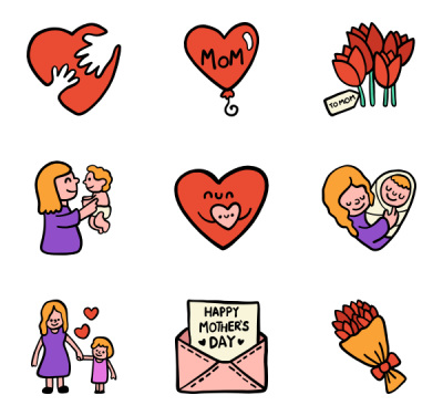 Mothers Day Icons Png PNG Images