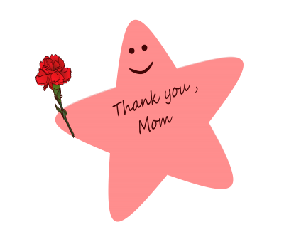 Star Pink Mothers Day Clipart PNG Images