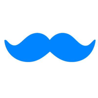 Blue Classic Moustache Picture PNG Images