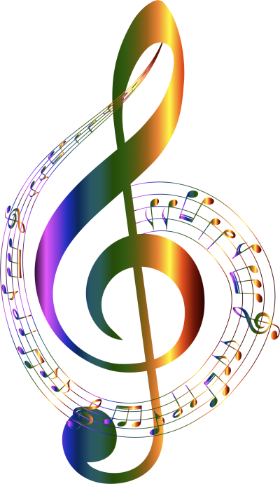 Chromatic Musical Notes Typography No Pictures PNG Images