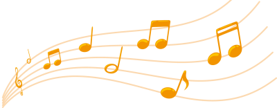 Gold, Colorful Musical Notes Png PNG Images