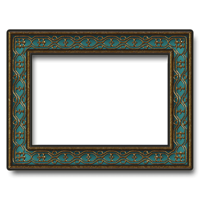 Embroidered Transparent Turquoise Frame, Embroidery Bezel, Silver, Bulge Frame PNG Images