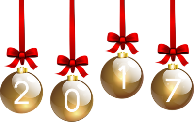 Boules, Gold, New Year 2017 Png PNG Images