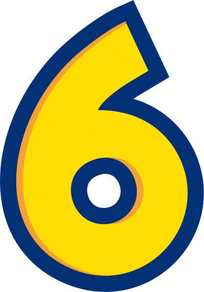 Drawn Number Six, Numbers Images Download PNG Images