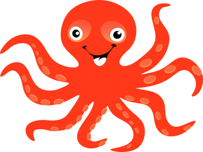 Red Cute Octopus Free Png PNG Images