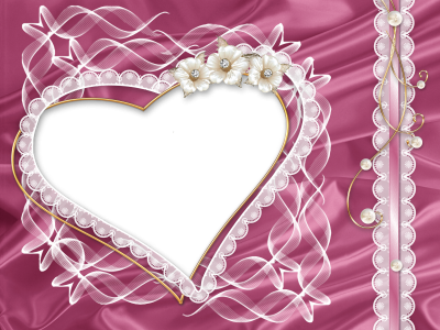 Pink Elegant Love Heart Photo Frame Free Transparent PNG Images