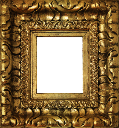 Vintage Photo Frame With Gold Color Pattern Png Hd PNG Images