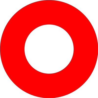 Empty Middle Thick Red Circle Transparent Background PNG Images