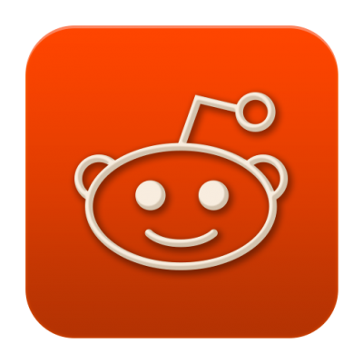 Orange Reddit Flat Social Media Icons Png PNG Images