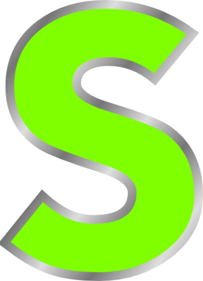 Logo Green Letter S Hd Download With Gray Edges PNG Images