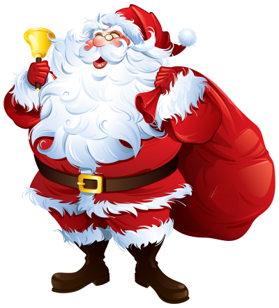 Santa Claus With A Bell In His Hand Background Transparent PNG Images