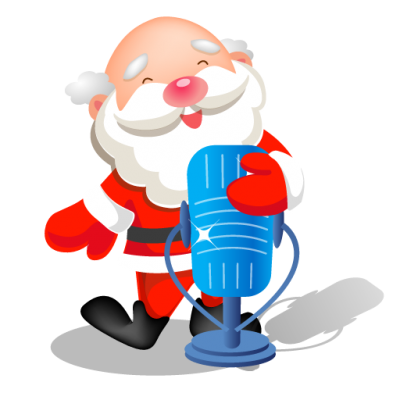 Singing Without A Hat Santa Clipart Png Images PNG Images